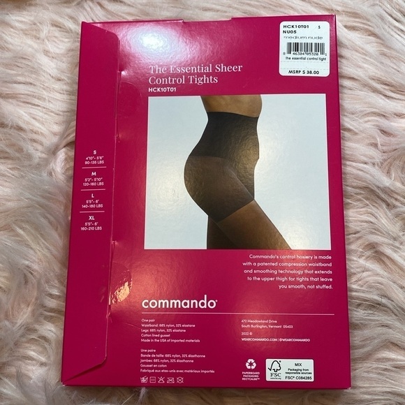 NWT Commando The Essential Sheer Medium Nude Control Tights - Picture 5 of 9